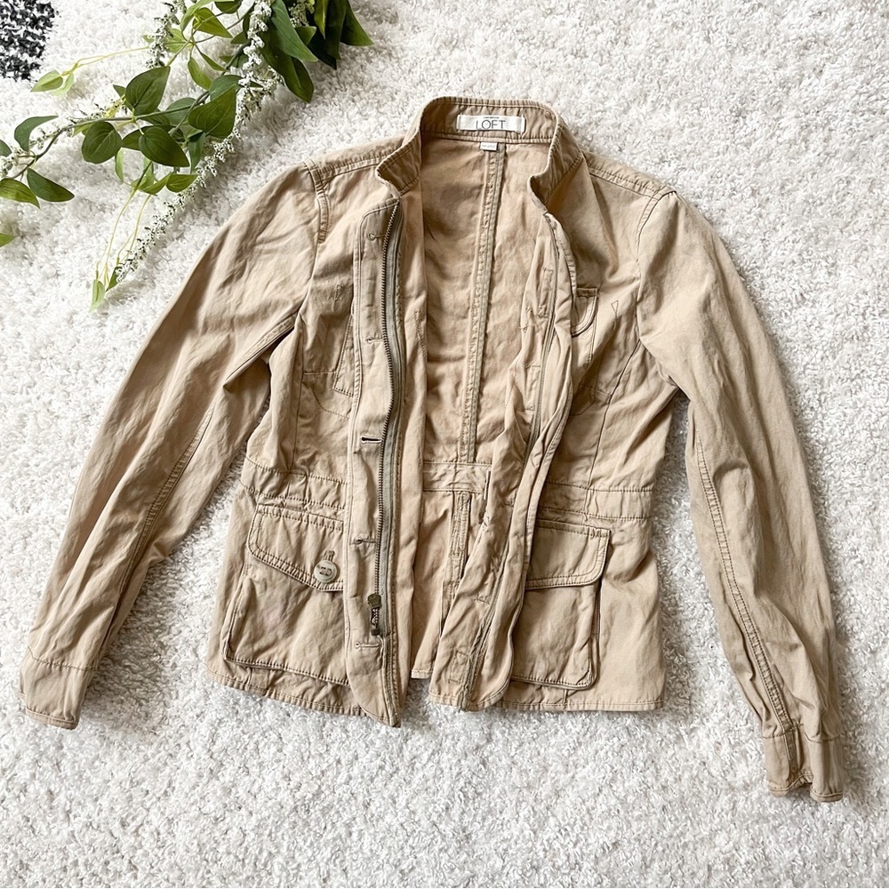 LOFT Tan Utility Jacket - Picture 2 of 10